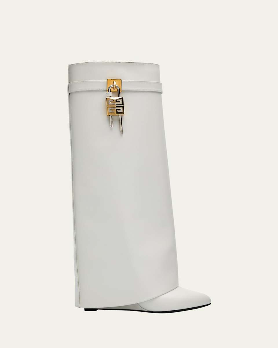 Shark Lock Leather Boots